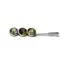 Otto Schumacher 3 Crystal Stock Pin Gold Patina